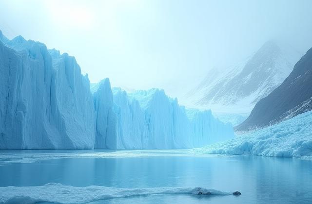 Gletscherlandschaft, die nachhaltige Kühltechnologie inspiriert